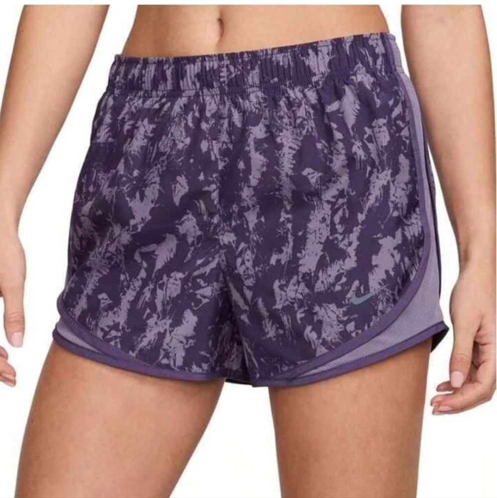 Nike Womens Purple Tempo One Printed Running Shorts